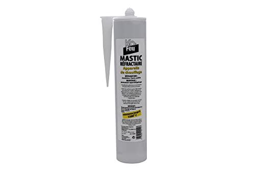 K-OFEU – Masilla refractaria – Ideal para chimeneas y estufas inserto – Collage y reparaciones – Resistencia a alta temperatura – 500 g