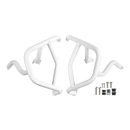 Pare-chocs inférieur Tiger 900 blanc pour sécuriser vos sorties trail en duo et voyages