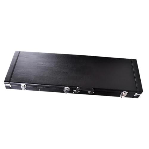 PEWETE エレキギターハードケース保護キャリングケースプロフェッショナルポータブルポータブル衝撃ロックハードシェル付き耐性長方形