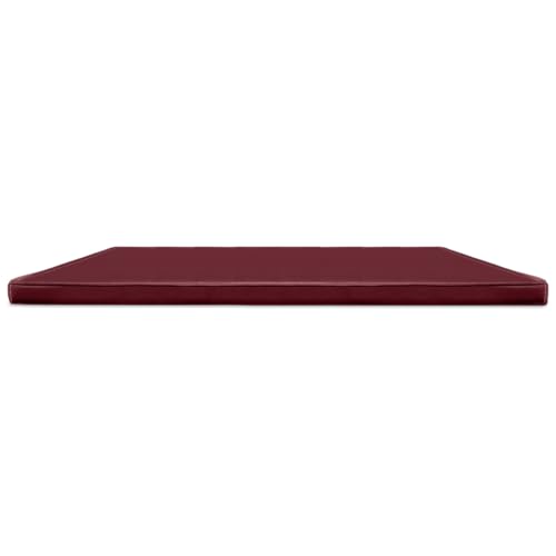 tierlando® Carlos Ortho-Medic Orthopädische Hundematratze aus Kunstleder mit Visco Memory Foam, Größe: 80x60cm | Farbe: 04 Dunkelrot