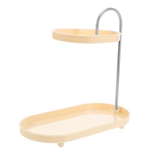 MUSISALY 化粧品収納ボックス カウンター化粧オーガナイザー カウンターメイクホルダー バニティ用口紅オーガナイザー バニティ用メイクアップオーガナイザー プラスチック Beige