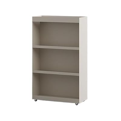 WANGHAI2024M Bookcases Small Minimalist Home Iron Bookshelf Mobile Standing Double-Sided Storage Stand