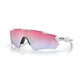 Oakley Mens OO9208 Radar EV Path Rectangular Sunglasses, Polished White/Prizm Snow Sapphire Iridium, 38 mm