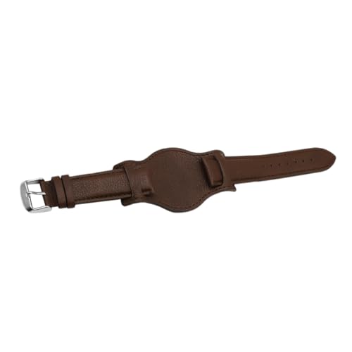 Bracelet de montre en cuir marron 20mm classique avec boucle ajustable