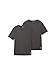 TOM TAILOR Herren Basic T-Shirt im Doppelpack,11086 - Dark Grey Melange, S TOM 6 günstig Kaufen-TOM TAILOR Herren Basic T-Shirt im Doppelpack,11086 - Dark Grey Melange, S