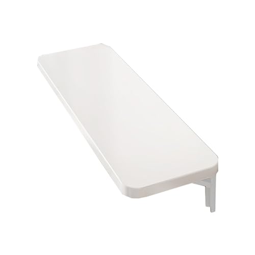 Table pliante murale blanche 40x25 cm compacte en bois pour cuisine et bureau
