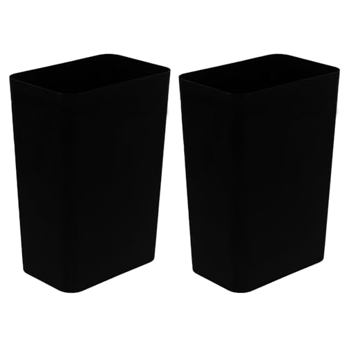 Callyne 2-Pack Small Plastic Trash Can Wastebasket