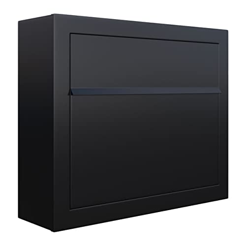 Buzón elegante de diseño contemporáneo negro con acabado premium en recubrimiento en polvo 2
