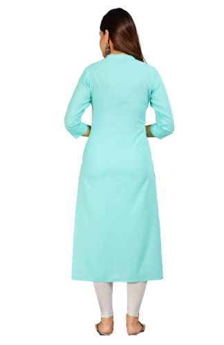 Image of NEW4U Women's Solid Rayon Straight Kurta
