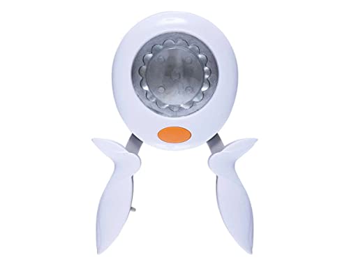 Fiskars Alicates perforadoras, Círculo Festoneado, Ø 5 cm, Para diestros y zurdos, Acero /Plástico, Blanco/Naranja, XL, 1004715