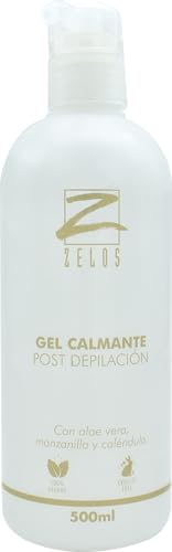 Gel Post Depilación con Aloe Vera - 500ml - Efecto refrescante y calmante - Para Hombre y Mujer - Zelos