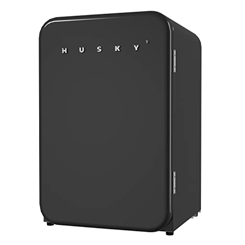 HUSKY Retro Mini Refrigerator with 3.74 Cu.ft./106L Capacity