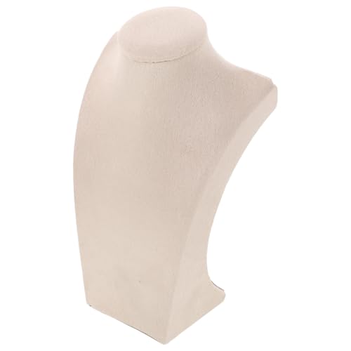 iplusmile Soporte Exhibición Collar Busto Maniquí con Cuello Realista para Joyas Tienda y Ferias Color Beige Elegante