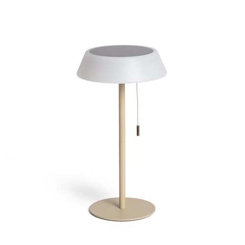 Lampe solaire extérieur LED résistant aux intempéries métal Aldana crème