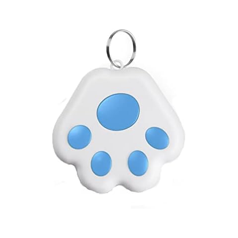 Hesrisy Anti-Lost Mini Cat Dog GPS Tracking Locator Prevention Waterproof Portable Bluetooth Tracker for Luggages Kids Pets Cats Dogs Wallet Key Collar Accessories, Sky Blue Cover