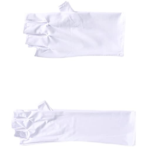 Gants de manucure blancs longs haute protection photothérapie