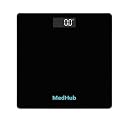 MedHub Digital Weight Machine for Body Weight up to 180 kg | Accurate Weighing Scale with LCD Display | Bathroom Scale with 1 Year Warranty | High Capacity Weight Measurement (Black) gallery image