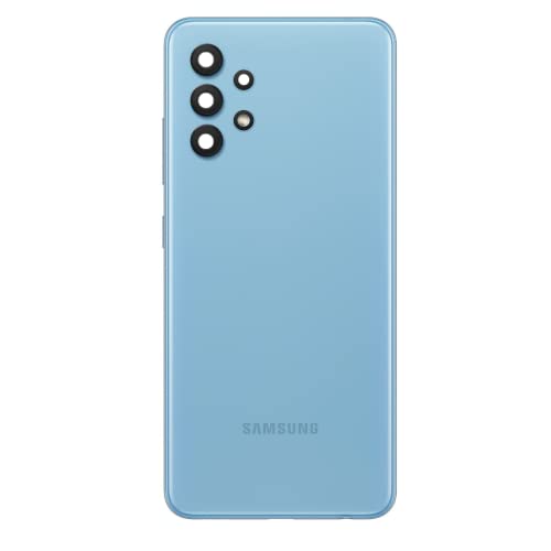 Image of Rear Back Battery Panel Cover Shell Case with Camera Lens and Logo for Samsung Galaxy A32 4G SM-A325F /DS (Awesome Blue)