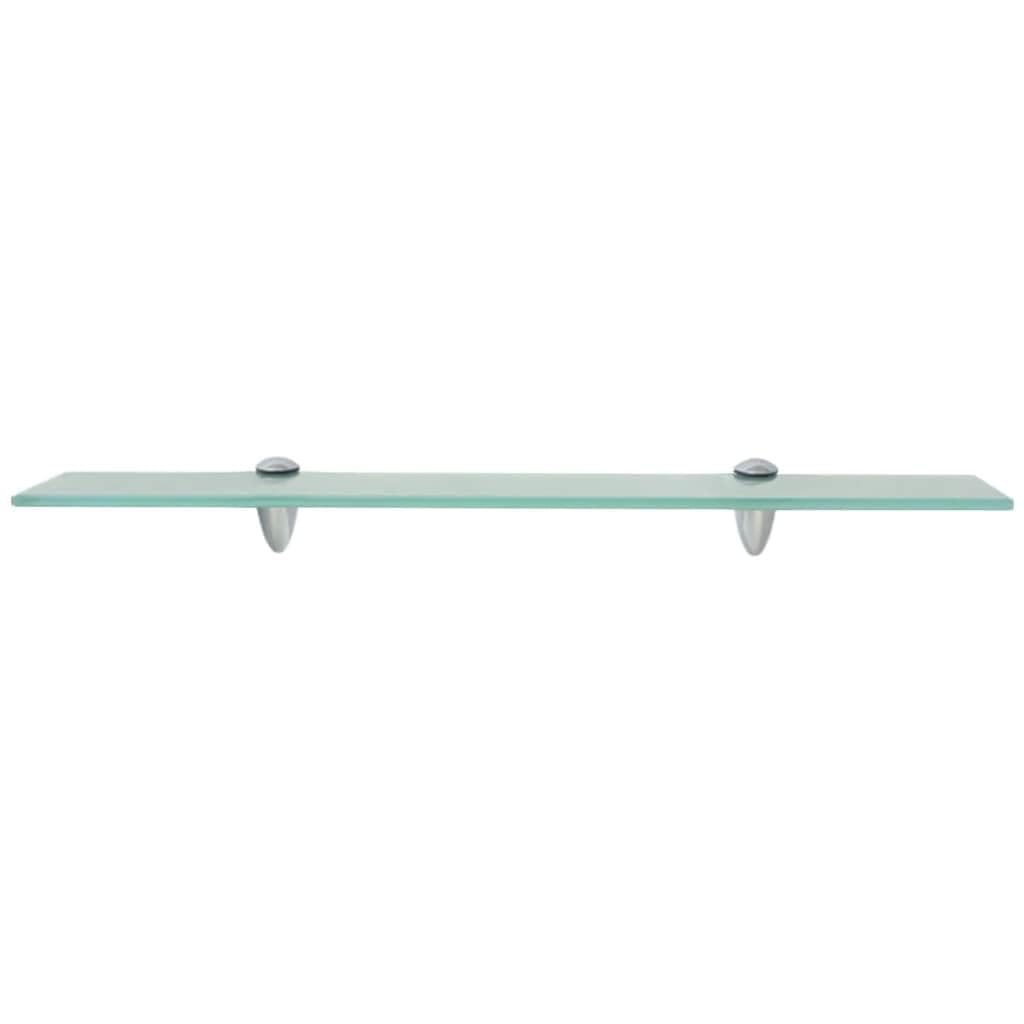 Hothingwell Półki ścienne 2 szt. Bezpieczne szkło hartowane 60x10 cm, grubość 8 mm, wsporniki ze stopu cynku, obciążenie 10 kg, do salonu, sypialni, łazienki, nowoczesnej dekoracji
