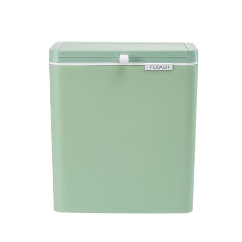 FYLDQAXU Cubo de Basura montado en la Pared, cesto de Basura doméstico con Tapa, Cubo de Almacenamiento para Armario de Cocina, Cubo de Basura para Reciclaje de baño, Cubo de Basura