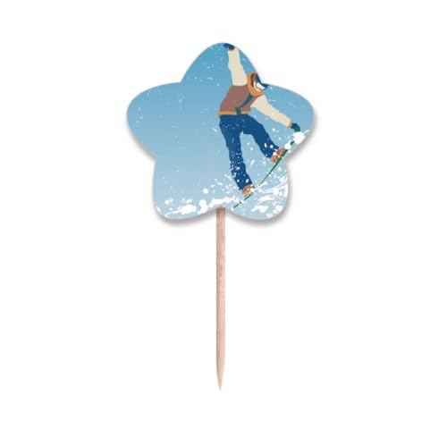 Piques à cupcakes ski et saut en étoile pour éviter les décors ratés
