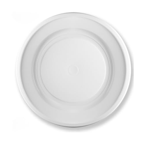 RFD- 100 | 200 | 500 Piatti in plastica riutilizzabili PIANI e FONDI Bianchi (200, PIANI)