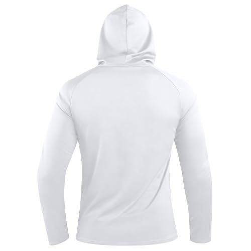 Image of Hoodies for Men UPF 50+ Sun Protection Fishing Shirts Long Sleeve Lightweight Rash Guard Shirt UV SPF Sweatshirt
