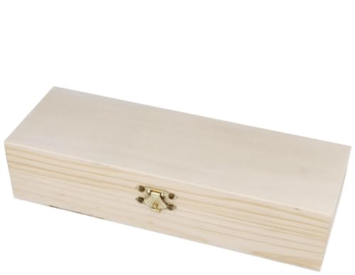 Plumier en bois de pin massif et placage 23 x 8 x 5 cm.