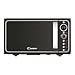 Candy DIVO G25CMB Forno Microonde con Grill, 25 Litri, 900W, Funzione Crisp, Piatto rotante in vetro, Grill al quarzo, Libera Installazione, 48.3x42.5x28.1 cm, Stile Vintage, Nero