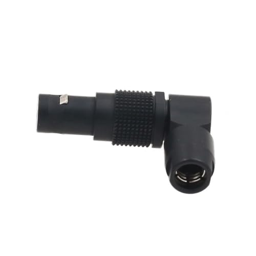 Conector negro 0B FSG de 3 pines giratorio ajustable a 90 grados compatible con Lemo