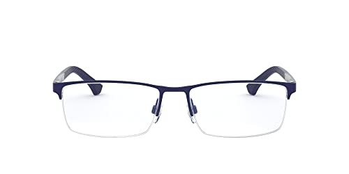 Emporio Armani EA1041 Prescription Eyewear Frames, Rubber Blue/Demo Lens, 53 mm