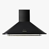 EAS ELECTRIC SMART TECHNOLOGY | EMRH953RN | Campana extractora | Campana de pared estilo rústico | Anchura de 90 cm | Color negro | Botones | 3 niveles | 3 filtros de aluminio lavables