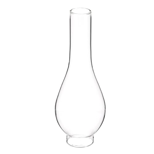 Tidtaleo Paralume Vetro Trasparente Per Lampada Ad Olio Antivento Resistente Al Calore 9.65X1.97In Ricambio Lampada Cherosene Stile Vintage Per Illuminazione Interni