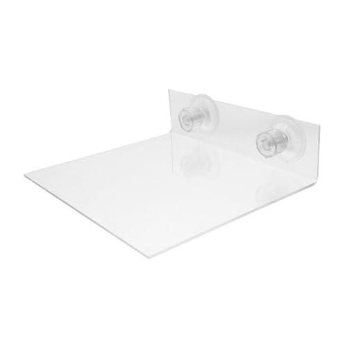 HANABASS Acrylic Bird Perch Clear Parrot Stand Platform Suction Cup Versatile Placement for Small Birds Parrot Window