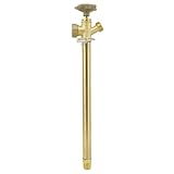 12 Inch Anti-Siphon Frost Free Sillcock Valve Multiturn 1/2 Inch NPT, 3/4 Inch Hose Bibb, Brass Body,Brass Valve 12 inch Length