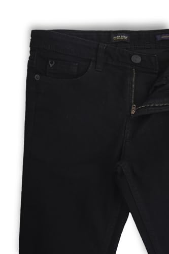 Image of Allen Solly Boys' Skinny Fit Jeans | Slim Denim Pants | Comfortable All-Day Feel | School & Casual Wear