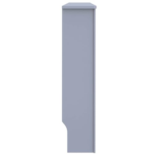 Image of Engineered Wood Radiator Cover 2 pcs Grey 59.84 x 7.48 x 32.09 in with Water Resistant Material and Efficient Heat Flow for Home Decor and Additional Storage