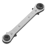 SOIMISS Doppelkopf Ratschenmaulschlüssel für Klimaanlagen Reparatur Ergonomischer Griff Leichtes...