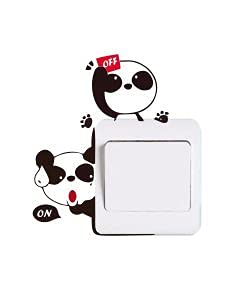 Image of DreamKraft Multicolor Cartoon Switch Board Wall Sticker PVC Vinyl (Size 10 x 12)