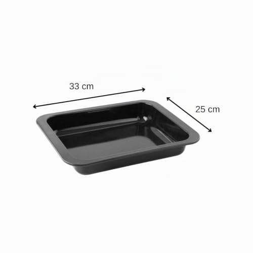 Miniatura 3 de Zenker Bandeja Horno Universal Esmaltada Con Bordes, Rustidera Para Asados Y Repostería, Fuente Para Horno Antiadherente, Resistente Hasta 400 C Con Capacidad De 3300ml, 32,5x25x5cm, 1ud.