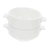 MAGICLULU 2Stücke Keramische Suppenschalen Doppelgriffig Vielseitig Einsetzbar Für Suppen Und Elegant Und Langlebig Für Zuhause Restaurant Und Hotel