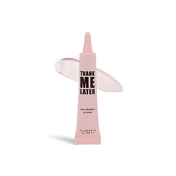 Cruelty-Free-and-Paraben-Free-Eye-Primer-Makeup-Eyeshadow-Base-Elizabeth-Mott-Thank-Me-Later-Eye-Shadow-Base-to-Prevent-Oily-Lids-and-Creasing-Clear-Waterproof-Eyeshadow-Primer-for-All-Shadows-10g Elizabeth Mott - Thank Me Later Eye Primer for Long-Lasting Eyeshadow Gripping Formula, Shine & Oil Control, Pore Minimizer, Hides Wrinkles & Fine Lines, Prevent Creasing for All-Day Eye Wear - 10 g