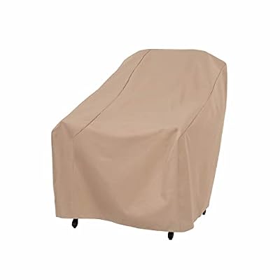 Modern Leisure Basics Patio Chair Cover - Weather-Resistant Fabric - Furniture Protection Perfect for Patio, Deck, and Porch - 33" L x 34" W x 31" H - Khaki