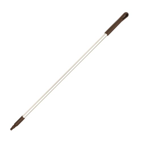 Image of SPARTA Adjustable Aluminum Broomstick, 48 inch Mop and Broom Handle Replacement with Color-Coded System for Environments with Harsh Cleaning Agents, Aluminum, 48 Inches, Brown, (Pack of 12)