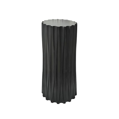 Socle cylindrique pliable noir 11.6x27.5 pouces pour table à dessert