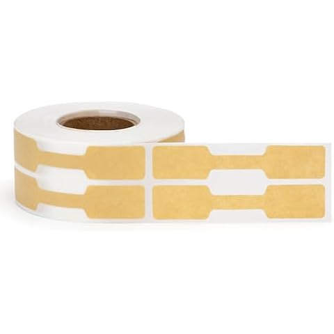 500 Pcs Classic Jewelry Price Tags Labels Self Adhesive for Jewelry, Bracelet, Ring, Necklace, Earring, Clothing DisplayKraft(Kraft Paper) (Brown1) Cover
