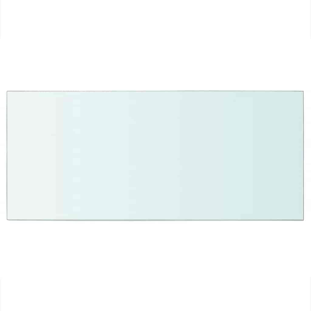 Glasregal 2 STK. Regalböden für Lamellenwand, 50x25 cm, 8mm Hartglas, Transparentes Wandregal, Stabile Glasplatten für Ladenbau und Dekoration