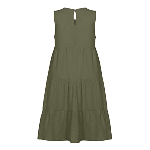 Robe d'été décontractée anti-chaleur légère en coton plissée