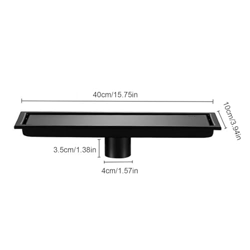 Évacuation de douche 40 cm débit rapide et caniveau linéaire inox