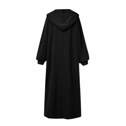 Robe à capuche avec cordon de serrage ajustable et coupe ample moderne - 4